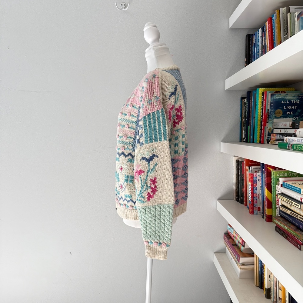 Bryan Connelly Boho Patchwork Textured Cardigan I… - image 6